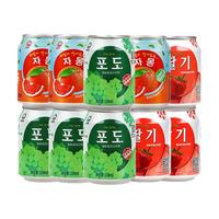 九日果肉果汁饮料 韩国口味网红葡萄汁 整箱组合装 238ml*10罐