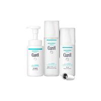 Curel珂润洁面水乳3件套洗面奶爽肤水乳液补水情人节礼物 (150ml)*1+(120ml)*1+(I号清爽型)*1