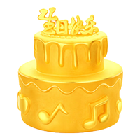 周金生 黄金蛋糕快乐金块投资金足金999定价 黄金蛋糕 0.45g