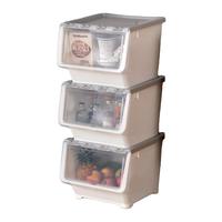 BELO 百露 前开式收纳箱 大号 3个 浅灰色