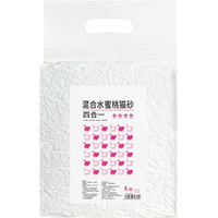 狮子医生 混合猫砂水蜜桃豆腐砂消味结团低尘不粘底猫咪用品 2.5kg*4