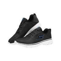 SKECHERS 斯凯奇 GO WALK COOL 男士休闲运动鞋 54686/BKBL 黑色/蓝色/柠檬色 42.5