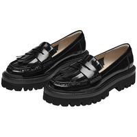 73hours女鞋一起旅行春秋英伦风流苏一脚蹬小皮鞋厚底乐福鞋