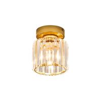 大观园(DGY)护眼过道灯法式轻奢水晶阳台灯现代简约玄关走廊衣帽间入户吸顶灯 过道金方-三色变光-12w-全光谱