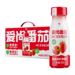 统一 爱尚番茄樱桃番茄汁小红瓶100%NFC番茄汁200ml*10瓶