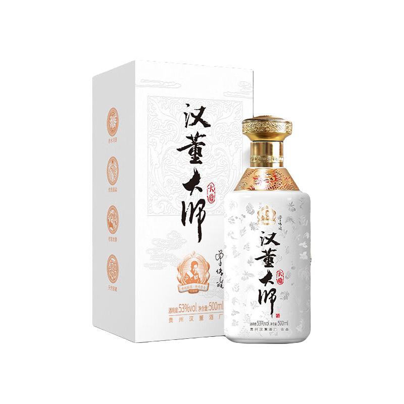  汉董 固态发酵粮食 酱香型白酒 礼盒  礼盒装 53%vol 500mL