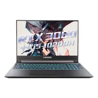 Hasee 神舟 精盾 U65A1 畅玩版 15.6英寸 轻薄本 黑色(酷睿i5-10210U、MX350、8GB、512GB SSD、1080P、IPS)