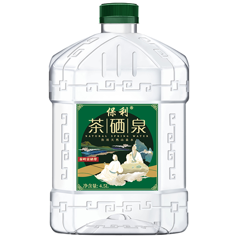 保利 泡茶水饮用天然矿泉水4.5L/桶水泡茶富硒性含硒含锶富硒泉 4.5L1桶(共2桶/箱)