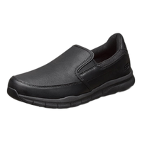 丨Skechers一脚蹬低帮纯色圆头商务皮鞋 黑色 41