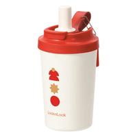 LOCK&LOCK/乐扣乐扣 316不锈钢 保温杯  奶芙吸管圣诞白【400ML】 301-400mL