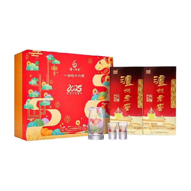 88VIP：泸州老窖 六年窖头曲礼盒 52%vol 浓香型白酒 500ml*2瓶