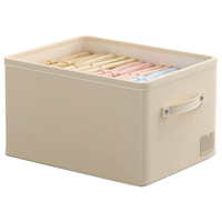 佳帮手布艺收纳箱家用抽屉衣柜衣服裤子分隔储物整理箱 加大号2只装