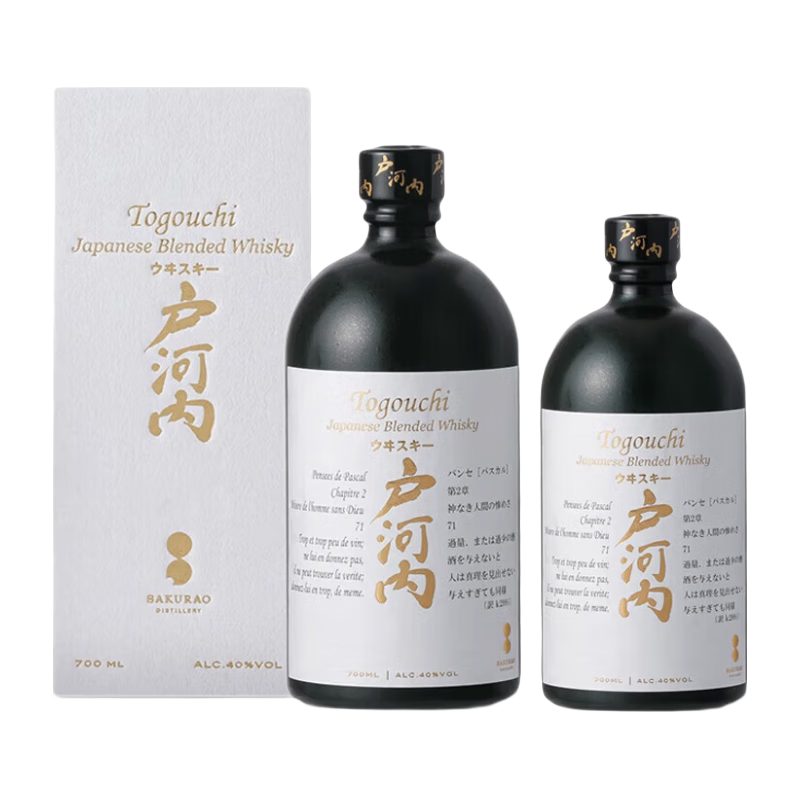  户河内 泥煤风味 威士忌  调和麦芽威士忌 调和型威士忌 礼盒装 40%vol 其他 700ml 2瓶
