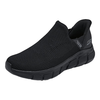 斯凯奇（Skechers）闪穿鞋slip ins春夏款男鞋网面一脚蹬舒适健步鞋118306 全黑色/BBK 42.5