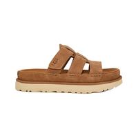 UGG夏季女士舒适时尚厚底露趾魔术贴休闲拖鞋1174090CHE|栗色 37