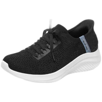 斯凯奇Skechers女子休闲鞋896211 黑色/白色/BKW 37