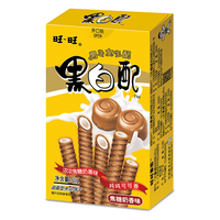 旺旺 黑白配56g*3盒 香草味椰奶味休闲零食小吃饼干夹心卷多口味自选 焦糖奶香味 56gx3盒