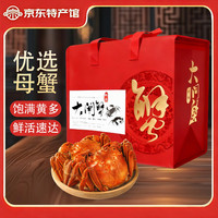 兴化大闸蟹【活蟹】精品大闸蟹礼盒装 公3.3-3.6两母2.3-2.6两4对8只
