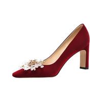 Lily Wei 女士高跟鞋 红色【跟高3.5cm】 37