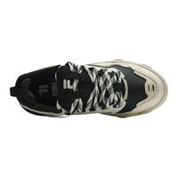 FILA 斐乐 FUSION斐乐潮牌女鞋KICK专业滑板鞋波浪底板鞋 黑/奶白-BG 36