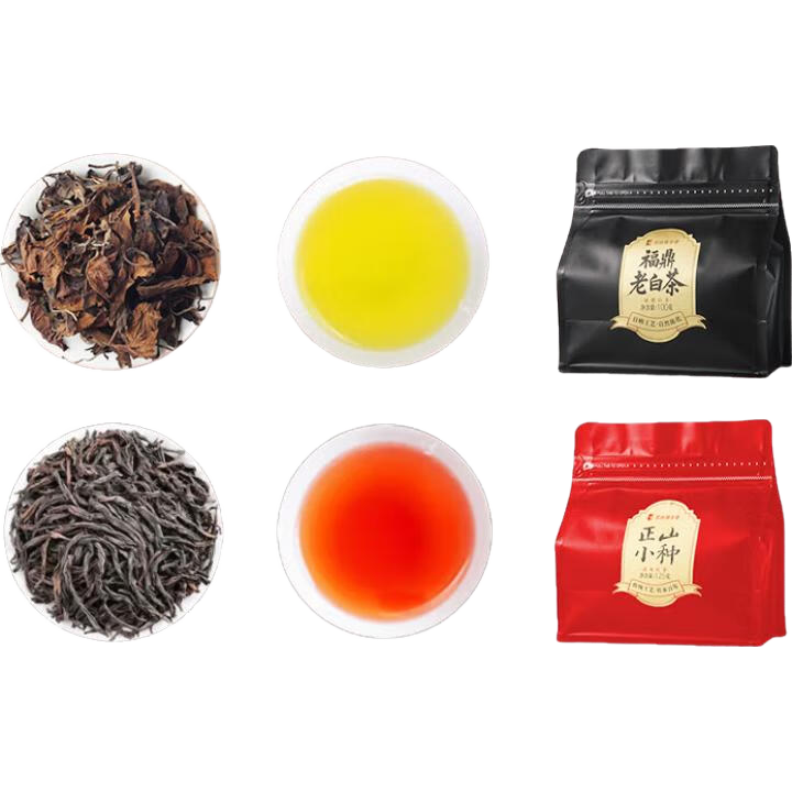 茗山说 正山小种红茶 礼盒装 红茶125g+白茶100g