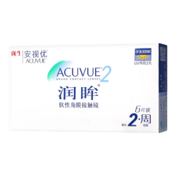 ACUVUE 润眸系列 双周抛透明隐形眼镜 6片 250度