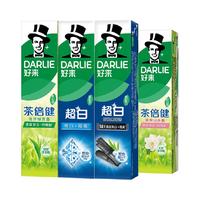 DARLIE 好来 超白牙膏套装 (竹炭清洁+密泡小苏打冷压椰子油+矿物盐+亮白隔离)