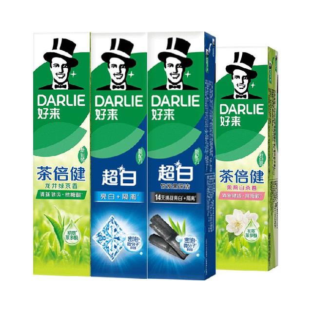 88VIP：好来 超白茶薄荷味家庭家用套装190g*4支 洁齿清新