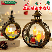泰芬乐 圣诞圣诞老人摆件儿童玩具复古小夜灯圣诞树装饰平安夜