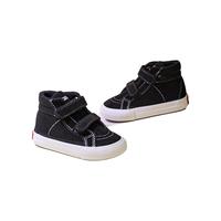 kids.ing【春日】21-25码儿童板鞋春秋款高帮宝宝休闲鞋 黑色（贴贴） 21 适合脚长12.6-13.3cm