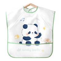爱贝迪拉（AIBEDILA）宝宝罩衣儿童秋冬外穿婴儿男宝吃饭围兜防水防脏围裙男女反穿衣 【无袖款】丛林国宝熊 100码