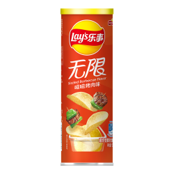 乐事 无限薯片 嗞嗞烧烤味 104g 罐装
