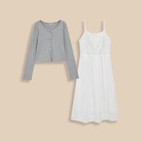 爱依服 【微胖】大码女装2025秋季法式温柔小女人里外套裙