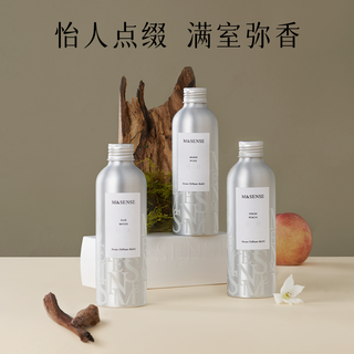 M&SENSE蔓莎香氛无火香薰液补充装室内精油室内房间200ml送扩香棒 暖苔