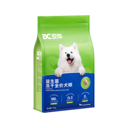 豆柴 乳鸽冻干狗粮益生菌中大小型成幼犬通用低敏护肠12kg*2