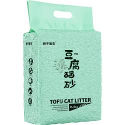 狮子医生 豆腐猫砂吸臭低尘不沾底速团绿茶味猫砂可冲厕所2.4kg*6
