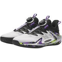 安踏 儿童篮球鞋男大童运动鞋2024秋季网面透气旋钮扣户外球鞋青狂-刺