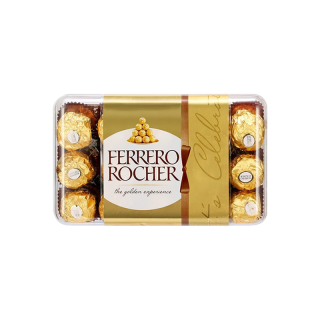 费列罗 FERRERO）榛果威化糖果牛奶巧克力1箱12盒360粒箱装婚庆圣诞节休闲零食