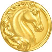 周生生黄金转运珠 足金祥瑞祝福生肖马串珠 单颗定价 马跃新程 96062C