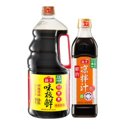 海天 味极鲜酱油 特级生抽 0添加防腐 自然鲜 炒菜调料凉拌红烧调味品 黑豆味极鲜1L*2