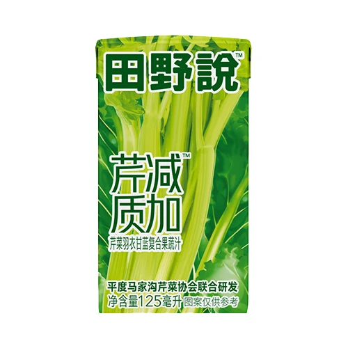 田野说 芹菜羽衣甘蓝原浆混合蔬菜汁 125ml*16盒