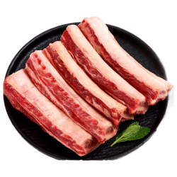 趣尝鲜 澳洲谷饲牛肋排骨1kg肋排中段牛肉牛排牛肋条骨多肉少贴骨肉香 肋排2斤