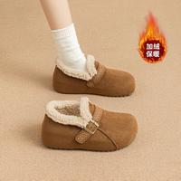 exull 依思Q 全包加绒加厚勃肯鞋女款冬季保暖复古内增高毛毛鞋子