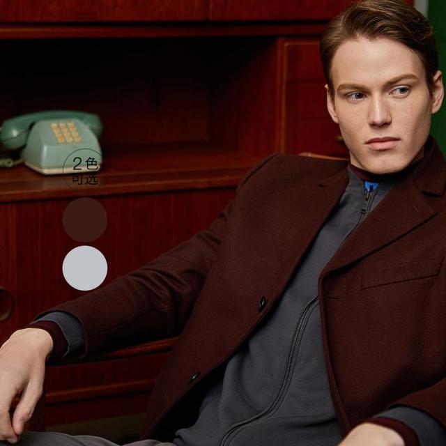 J.Lindeberg 金林德伯格 金·林德伯格 秋季时尚舒适中长款休闲毛呢子大衣外套夹克男