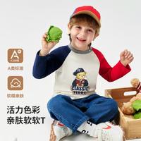 精典泰迪 25年新款秋季儿童长袖T恤男童长袖T恤婴幼打底衫