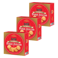 TATAWA丹麦精选传统黄油曲奇饼干红盒90g*3