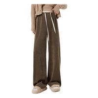 米度丽裤子秋冬外穿阔腿裤加绒加厚休闲直筒长裤大码装