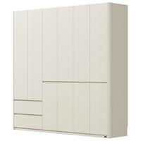 全友家居2025奶油风分段式衣柜卧室家用收纳柜子成品大衣橱