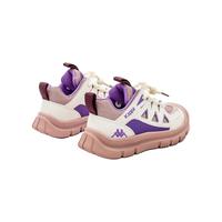 Kappa Kids卡帕童鞋网面轻便男女童运动鞋2024春季亲子鞋百搭儿童跑步鞋 粉紫色 31码 适合脚长约193mm