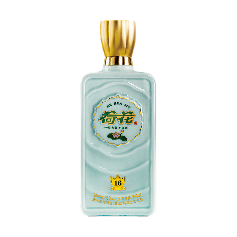  荷花 大曲坤沙纯粮酿造 酱香型白酒  礼盒装 53%vol 500mL
